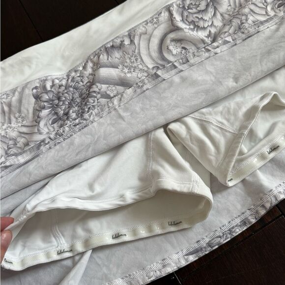 Lululemon Play Off The Pleats Skirt Mini Twine White Multi / White Size 12 - Picture 5 of 12